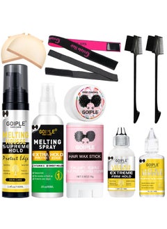 Lace Melting and Holding Mousse GlueLess Hair Adhesive for Wigs Wig Glue Lace Melting Spray Lace Melt Mousse for Closure Wigs Extensions Wig Melting Mousse Supreme Hold for Wig Hair Wig Remover Kit
