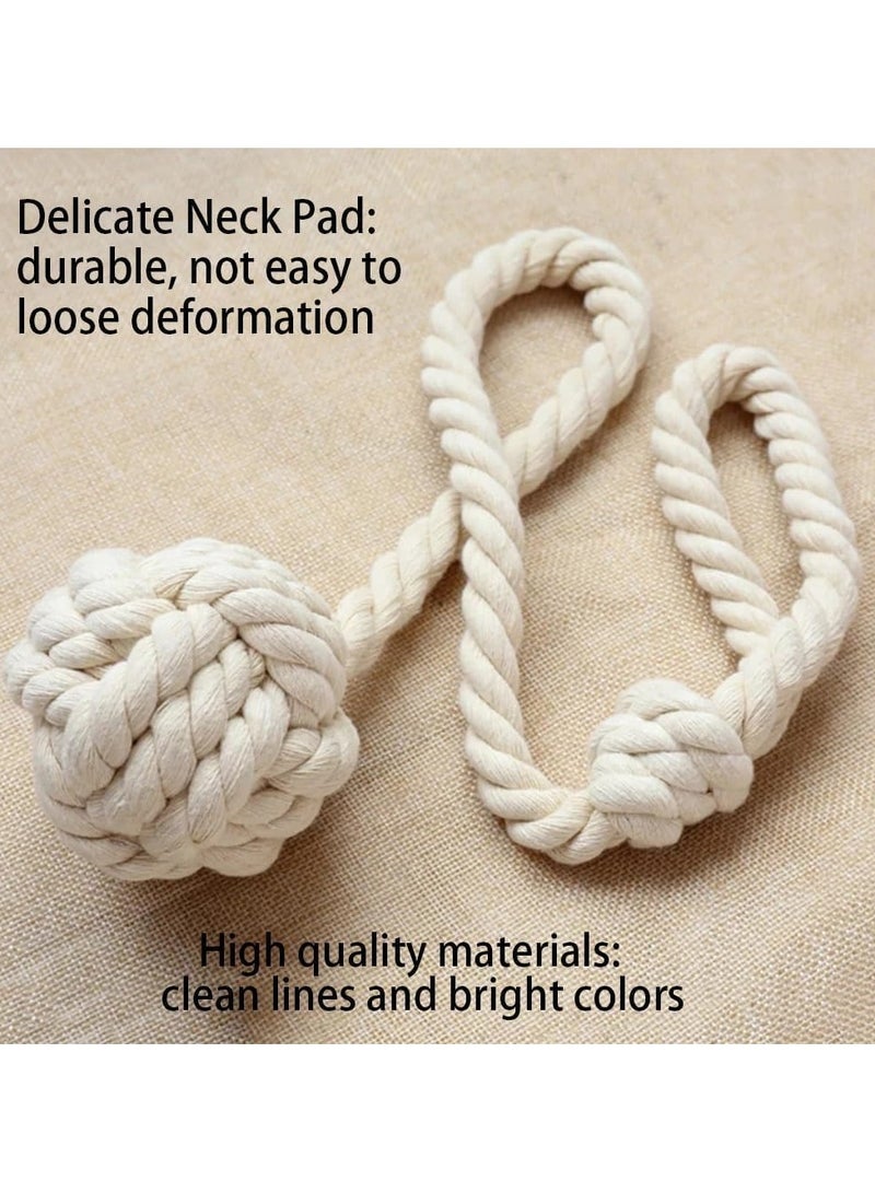 PYC 2PCS Handmade Woven Curtain Tiebacks - Natural Cotton Single Ball Tiebacks - Curtain Spacers for Wall Curtains, Home Decoration  - Image 5