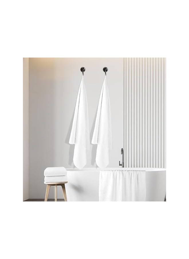 The Bros Premium Cotton Towels Set Ultra Soft Towels 4 Bath Towels 2 Hand Towels Soft Feel, Luxury Towel Set, Hotel Quality Super Soft,Quick Dry, Highly Absorbent Durable Towels (White, 6 Pcs Set) - Image 5