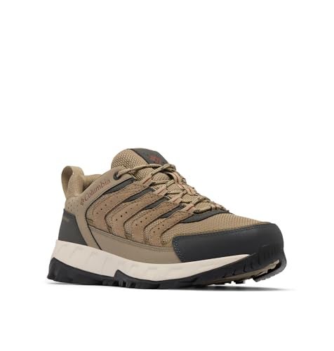 Columbia Mens Strata Trail Low Waterproof, Pebble/Spice, 9 - Image 1