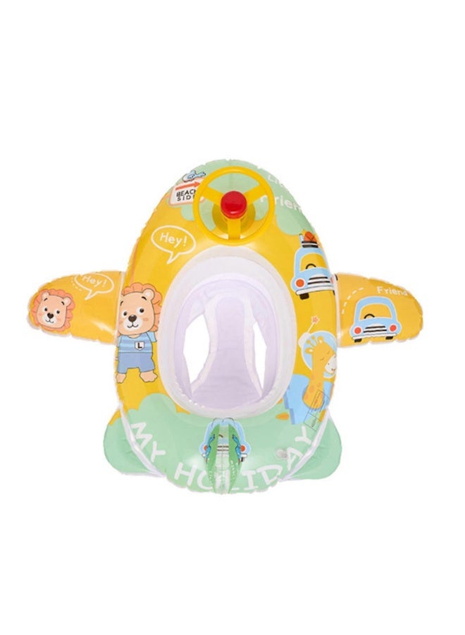 Sainteve Cute Child Kids Inflatable Pool Float PVC Summer Swim Float Air Bed Lake Boat Swimming Floats with 2 Handles Surfing Raft Bodyboard Floating Mattress Seat Swim Ring for Girls Boys 1-5 Years - Image 1