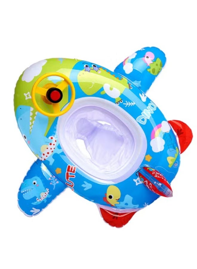 Sainteve Cute Child Kids Inflatable Pool Float PVC Summer Swim Float Air Bed Lake Boat Swimming Floats with 2 Handles Surfing Raft Bodyboard Floating Mattress Seat Swim Ring for Girls Boys 1-5 Years - Image 4