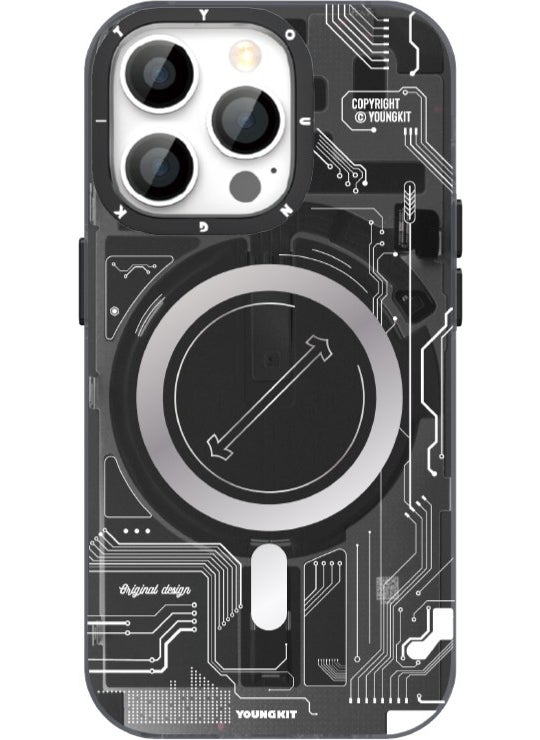 YoungKit iPhone 14 Pro Max Compatible Case Technology Series Cover with Magsafe Charging  - Image 1