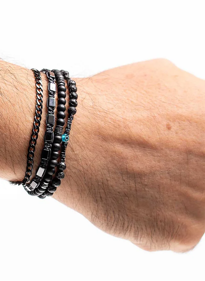 CHRYSOSTOMOS Handmade Adjustable Beaded Multi Line Bracelet