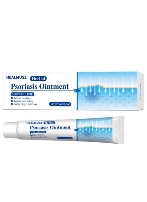 Psoriasis Ointment Antibacterial Cream Psoriasis and Eczema Antifungal Cream Helps Eczema Ringworm Anti Itch Cream with Gentler and Safer Herbal Ingredients Quickly Relives Itching Herbal Cream 20g