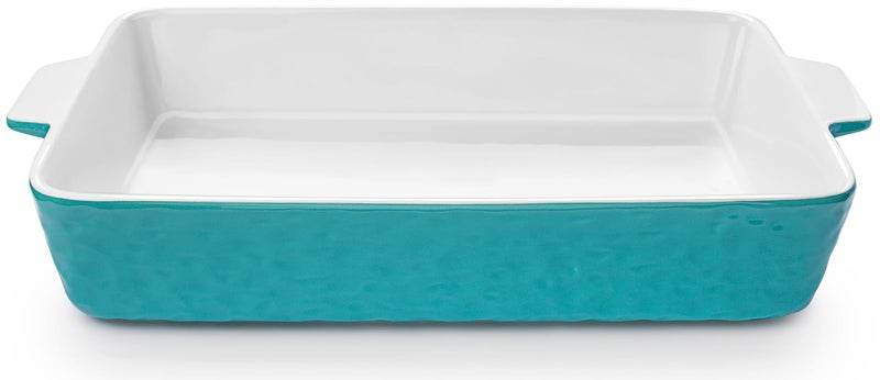 Krokori 4 QT Baking Dish, Casserole Dishes for Oven, 9x13 Baking Pan with Handles, Lasagna Pan Deep, Ceramic Casserole Dish Oven Safe for Baking, Lasagna, Kitchen, Wedding Gift (Aquamarine) - Image 1