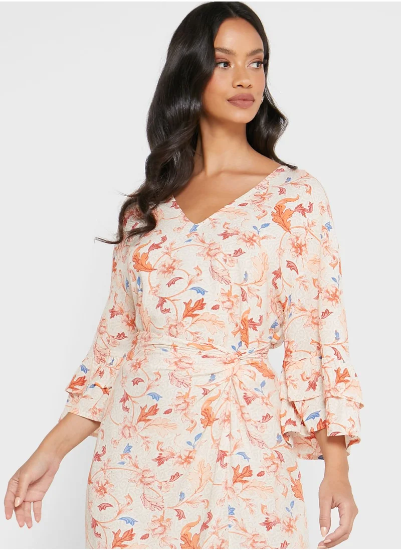 Object V-Neck Printed Top
