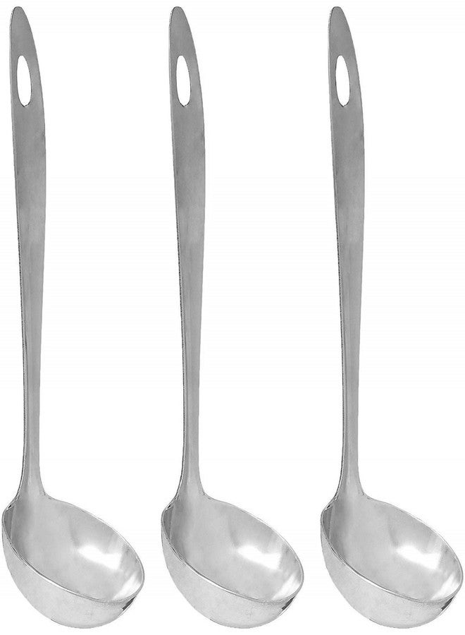 شيف كرافت مغرفة من الفولاذ المقاوم للصدأ من سلسلة شيف كرافت بلاتينيوم | طول 7.75 بوصة | عبوة من 3 قطع