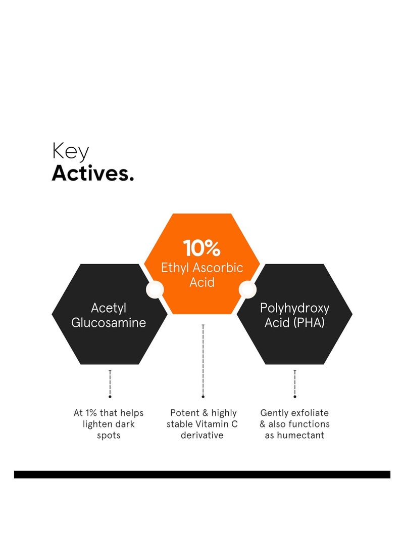 Minimalist Dull Skin, Dark Spots & Uneven Tone Treatment 10% Vitamin C Face Serum | Formulated & Tested for Sensitive Skin with Ethyl Ascorbic Acid & Pha | All Skin Types|For Men & Women | 30Ml - Image 4