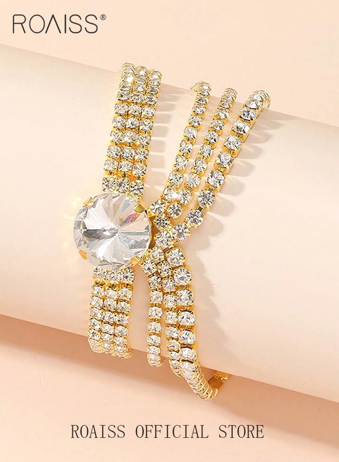 roaiss Women's Anklet Women's Rhinestone Tassel Anklet Jewelry Women's High Heel Accessories - Image 2