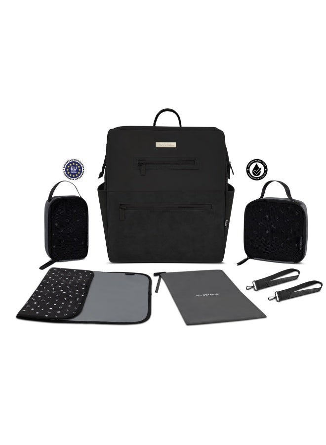 RILO Multifunction Waterproof Diaper Bag for Baby&Toddler|7-Pcs Set W/Changing Mat, Wet Bag, Pouches|Large-Capacity Travel Backpack for Mom&Dad with Trolley Sleeve|Diaper Tote Bag