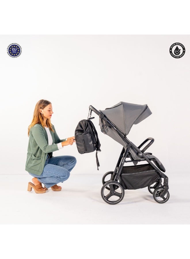 RILO Multifunction Waterproof Diaper Bag for Baby&Toddler|7-Pcs Set W/Changing Mat, Wet Bag, Pouches|Large-Capacity Travel Backpack for Mom&Dad with Trolley Sleeve|Diaper Tote Bag