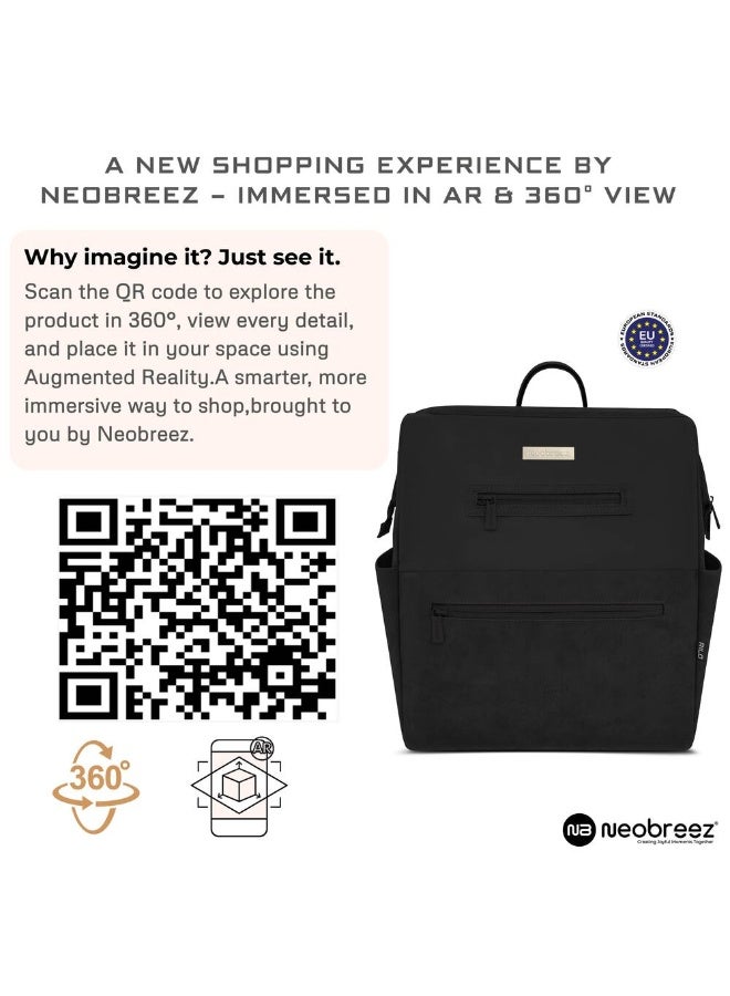 RILO Multifunction Waterproof Diaper Bag for Baby&Toddler|7-Pcs Set W/Changing Mat, Wet Bag, Pouches|Large-Capacity Travel Backpack for Mom&Dad with Trolley Sleeve|Diaper Tote Bag