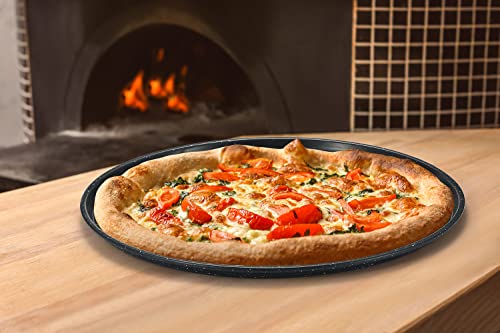 monfish 14 inch Pizza Pan with holes 2 pack perforated huge Pizza Tray Carbon Steel Crisper Pan Non stick Pizza pan for oven - Image 5
