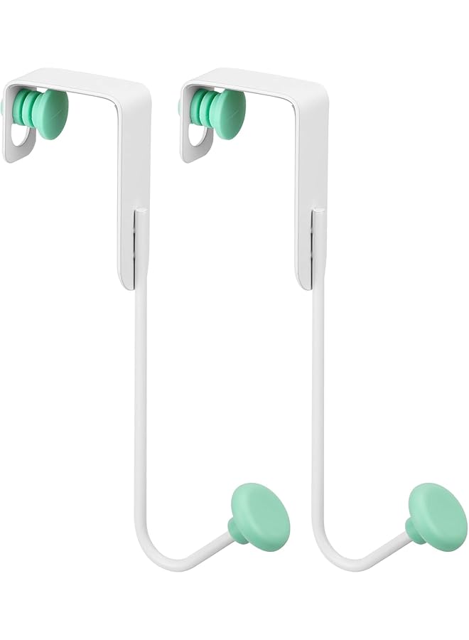 PROMASS promass Over The Door Hooks - 2 Pack Adjustable Hangers Hooks, Heavy Duty Hangers with Scratch-Preventing Sponge – Ideal Organizer for Clothes, Towels, Hats and Bags in Living Room, Bathroom, Bedroom  - Image 1