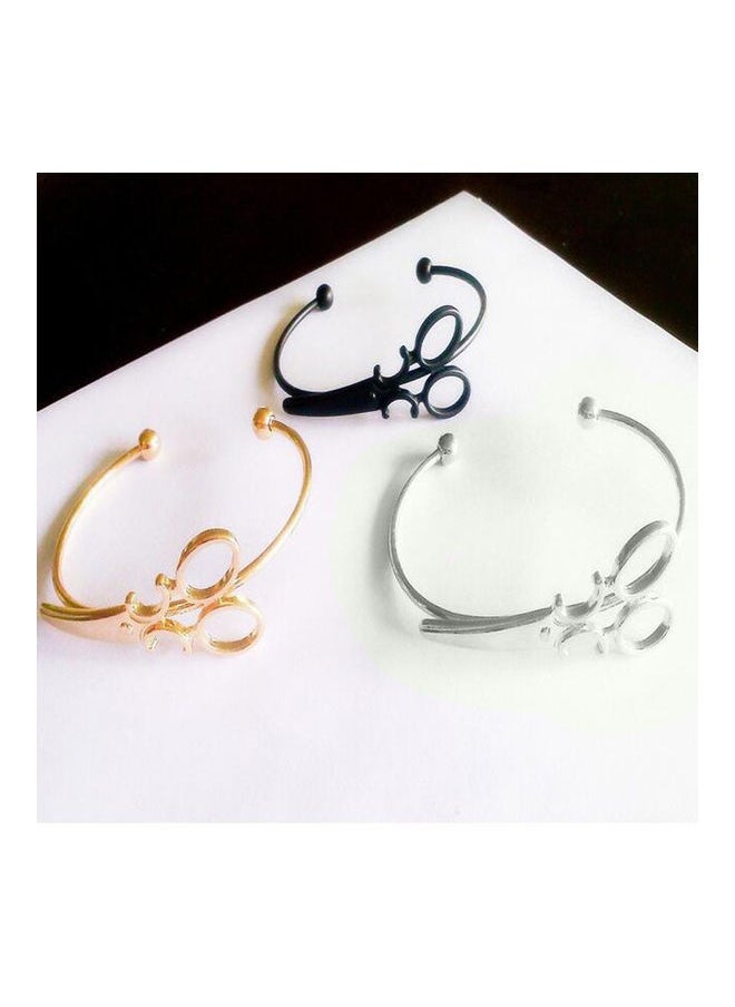 NIBEMINENT - Cuff Bracelet Mini Scissors Charm Bangle - Image 1
