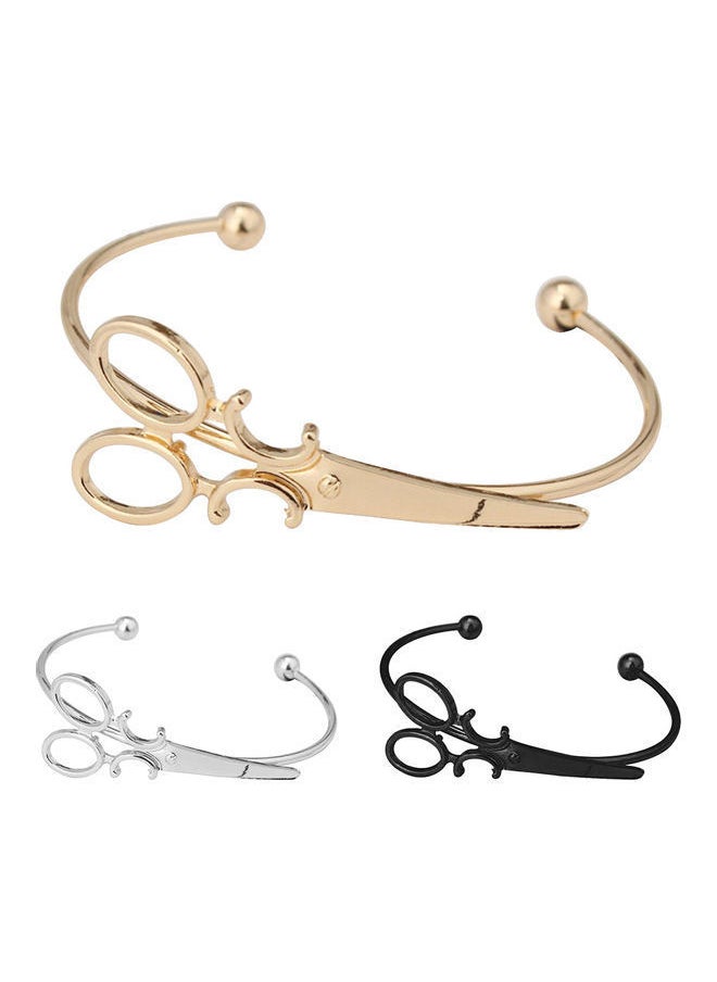 NIBEMINENT - Cuff Bracelet Mini Scissors Charm Bangle - Image 1