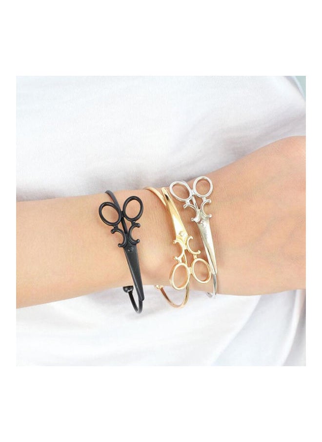 NIBEMINENT - Cuff Bracelet Mini Scissors Charm Bangle - Image 1