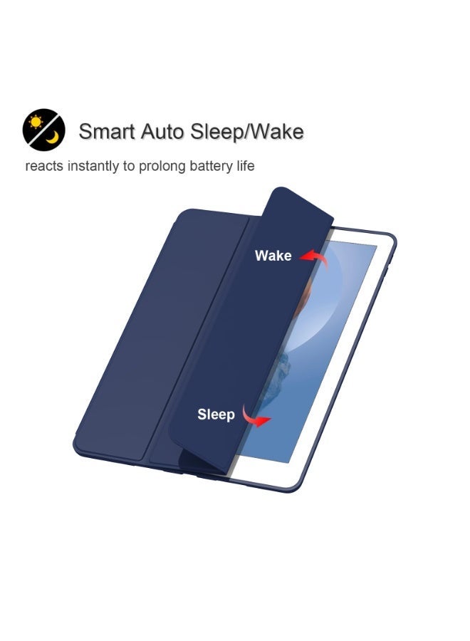 for iPad Air 13 inch (2024 6th M2 / 2025 7th M3 / 2026 8th M4) / ipad Pro 12.9 inch (22/21/20/18) Case Cover, Auto Wake/Sleep, Comfortable Skin Touch, Slim Trifold Stand Protective Cover with Soft TPU Back,Deep Blue - Image 4