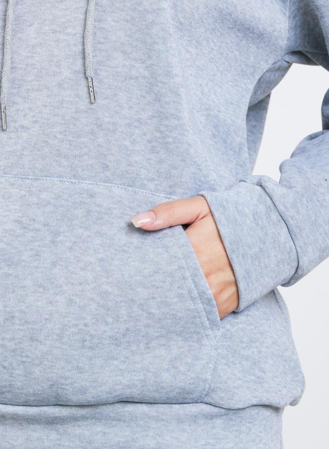 Take Two Women Grey Slogan Print Oversized Sweatshirt - Image 4