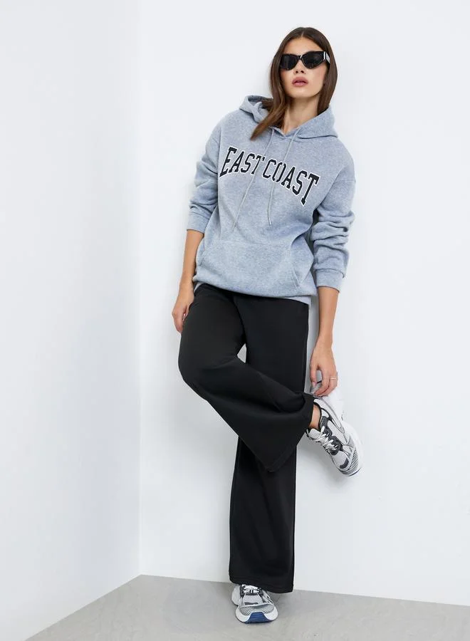 Take Two Take Two Women Grey Slogan Print Oversized Sweatshirt