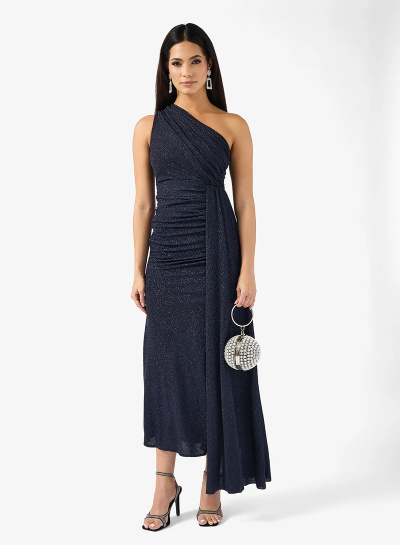 Ella Limited Edition One Shoulder Draped Shimmer Dress
