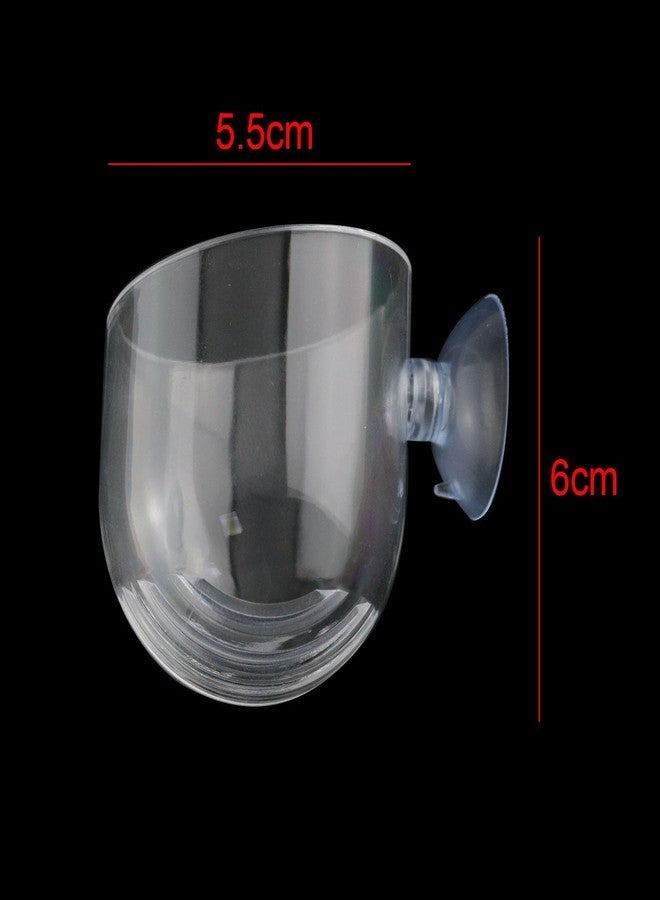 JCBIZ 2PCS Aquarium Plant Scenery Cup Extra Large Bloodworm Feeder 19g Securely Suspended in Tank Crystal Glass Flowerpot with Suction Cup for Garden or Indoor Decor - Image 5