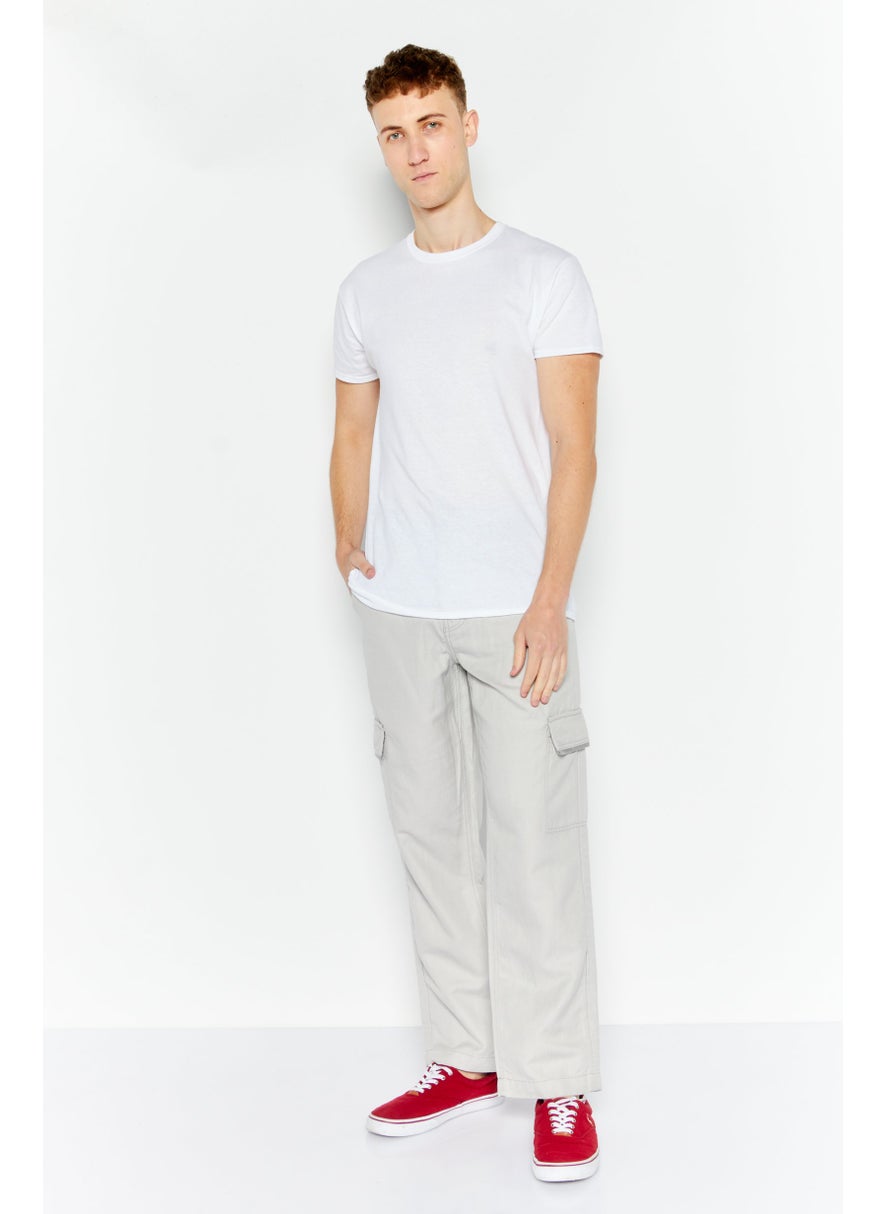 ESPRIT Men Regular Fit Cargo Pant, Light Grey  - Image 2