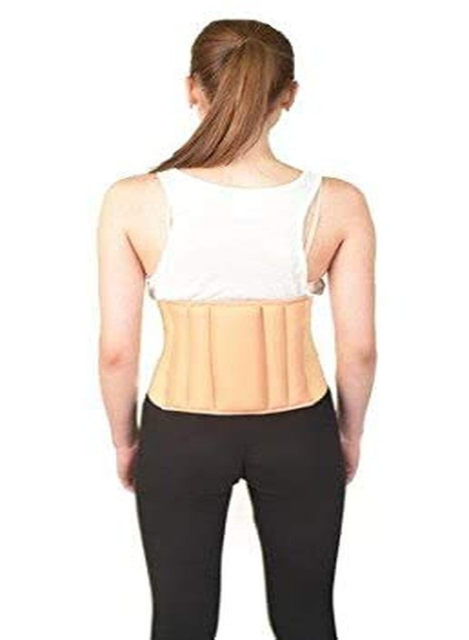 Medtrix Lumbar Sacral (L.S.) Belt Spinal Brace Mild Lower Back Pain Fracture Injuries Abdominal Back Support Beige (L) - Image 1