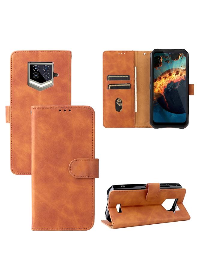 erorex Case For Oukitel WP15 5G Solid Color Skin Feel Magnetic Buckle Leather Phone Case - Image 1