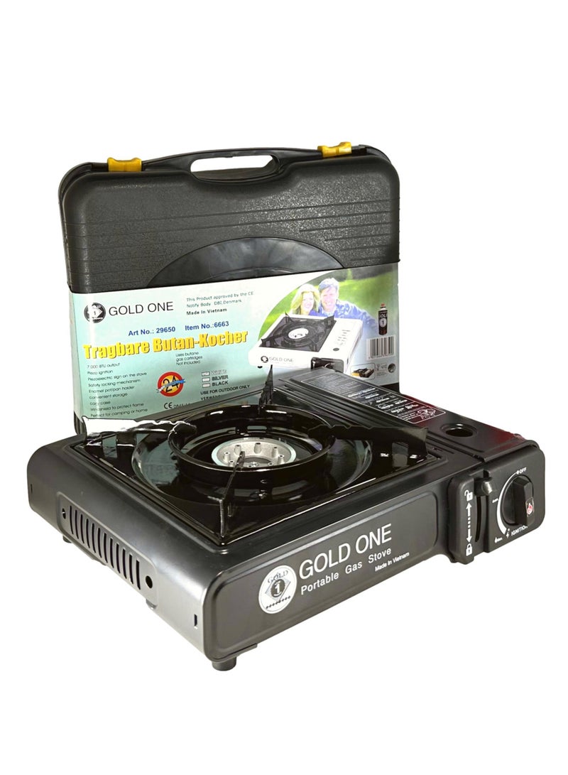 GOLD ONE Camping Stove 2in1 Picnic Portable Stove With Box Balck