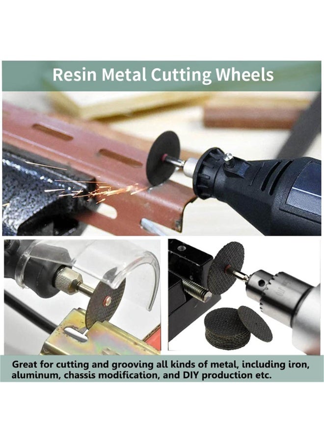 32pcs Cutting Wheel Set for Rotary Tool, HSS Circular Saw Blades, 545 Diamond Cutting Wheel, Accessories Cutting Discs with 1/8" Shank for Wood Glass Plastic Stone  - Image 3