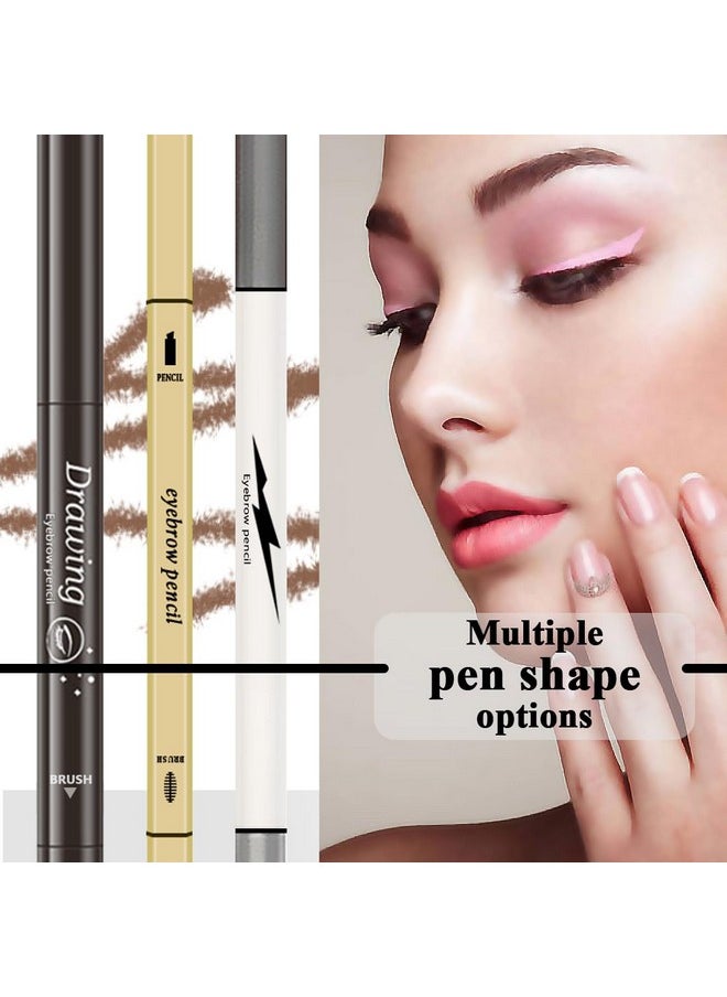 ETEDES 3 Different Eyebrow Pencils,Creates Natural Looking Brows Easily And Lastes All Day,3-in-1:Eyebrow Pencil *3;Black #-0803096  - Image 3