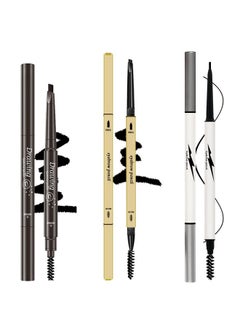 3 Different Eyebrow Pencils,Creates Natural Looking Brows Easily And Lastes All Day,3-in-1:Eyebrow Pencil *3;Black #-0803096