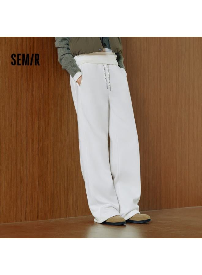 Semir Heated Antibacterial Fleece Drawstring Loose Fit Versatile Wide-leg Pants Women Winter Casual Trousers 109725127001 - Image 1