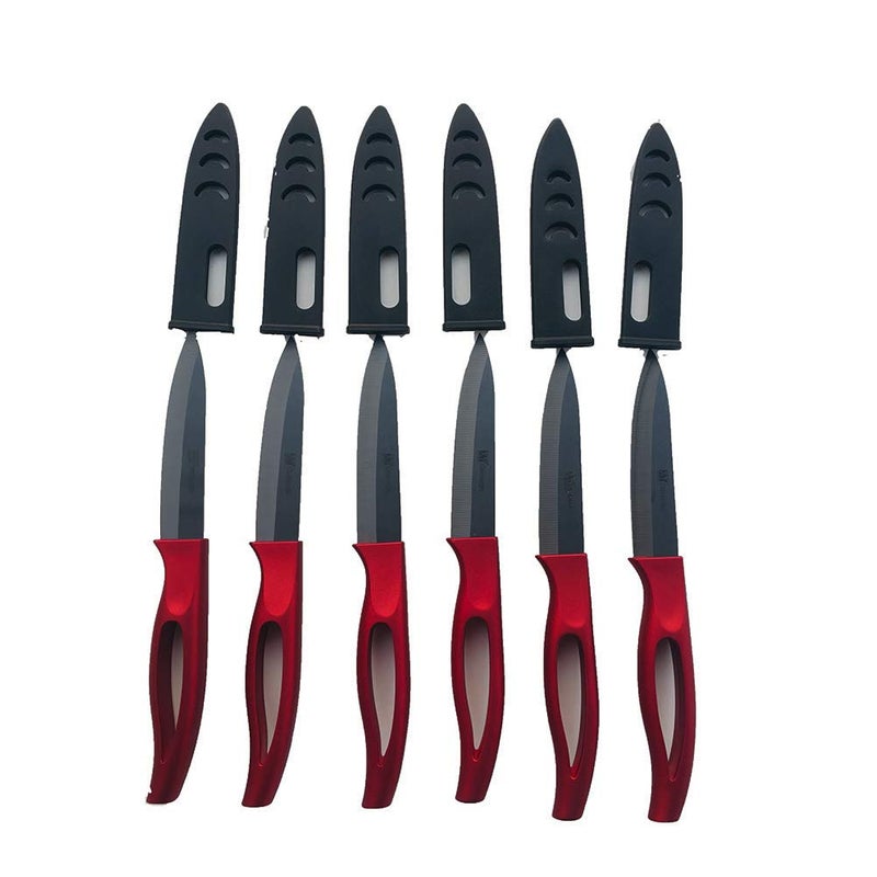 GAOGAO Kitchen Bar Ceramic Steak Knife Super Sharp Knifes 6 Pcs Kitchenware