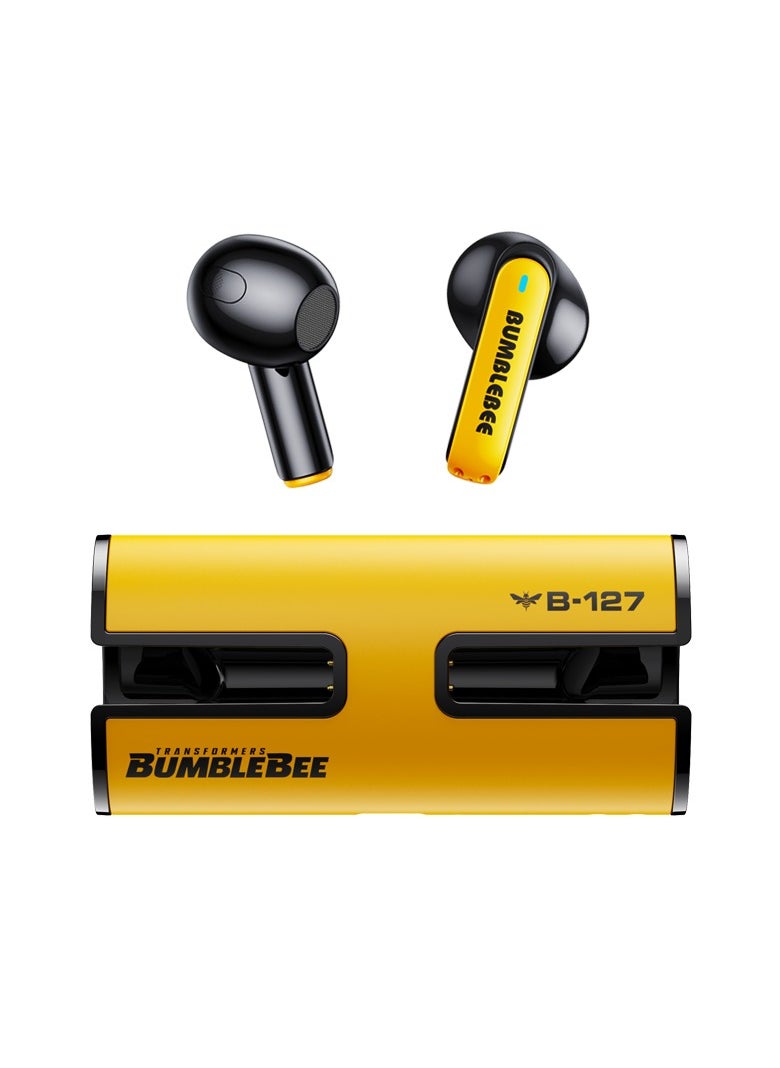 TRANSFORMERS - Transformers TF-T02 TWS Wireless Headphones Bluetooth 5.3 Bumblebee Yellow Game Sports - Image 1