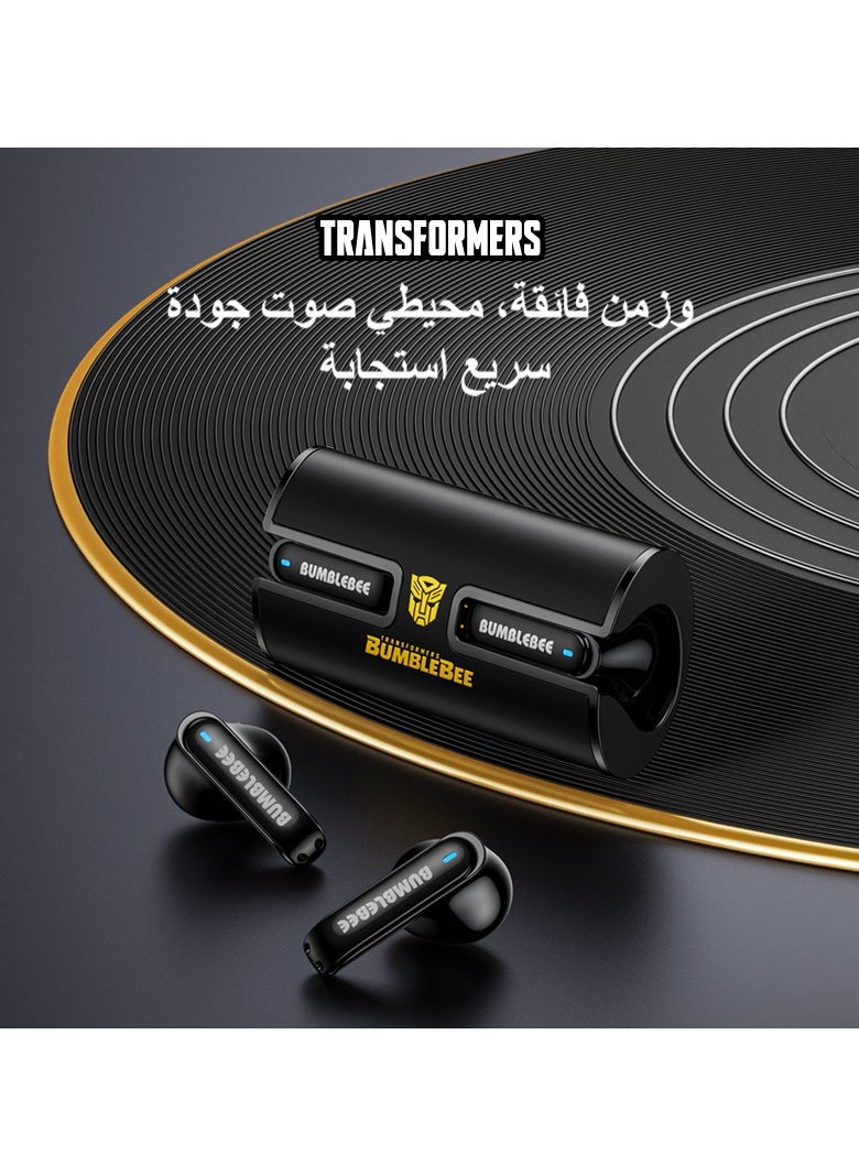 TRANSFORMERS - Transformers TF-T02 TWS Wireless Headphones Bluetooth 5.3 Bumblebee Yellow Game Sports - Image 1