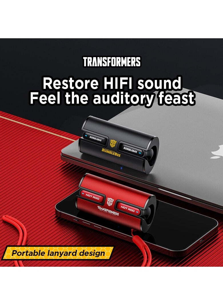 TRANSFORMERS - Transformers TF-T02 TWS Wireless Headphones Bluetooth 5.3 Bumblebee Yellow Game Sports - Image 1