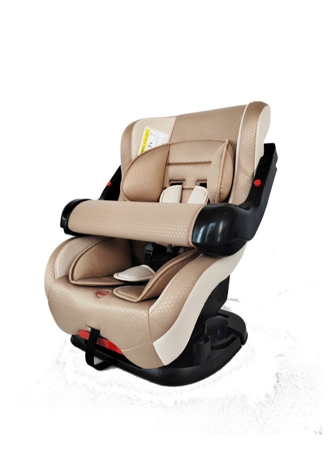 molody Molody Convertible Baby Car Seat 0-4 Years with Front Safety Handle and Reclining Positions-Beige  - Image 1