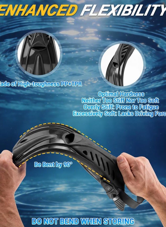 SACBOLA Diving fins Snorkeling Gear for Adults Snorkel fins ，Swim fins Open, Adjustable, Men, Women, Children, Swim Flippers - Image 2