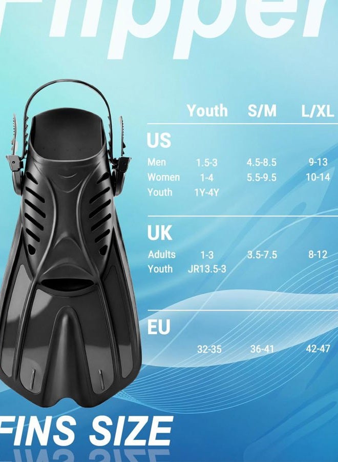 SACBOLA Diving fins Snorkeling Gear for Adults Snorkel fins ，Swim fins Open, Adjustable, Men, Women, Children, Swim Flippers - Image 5