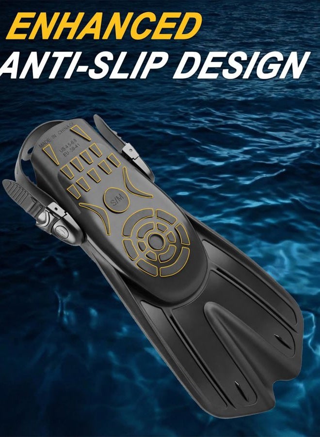 SACBOLA Diving fins Snorkeling Gear for Adults Snorkel fins ，Swim fins Open, Adjustable, Men, Women, Children, Swim Flippers - Image 3