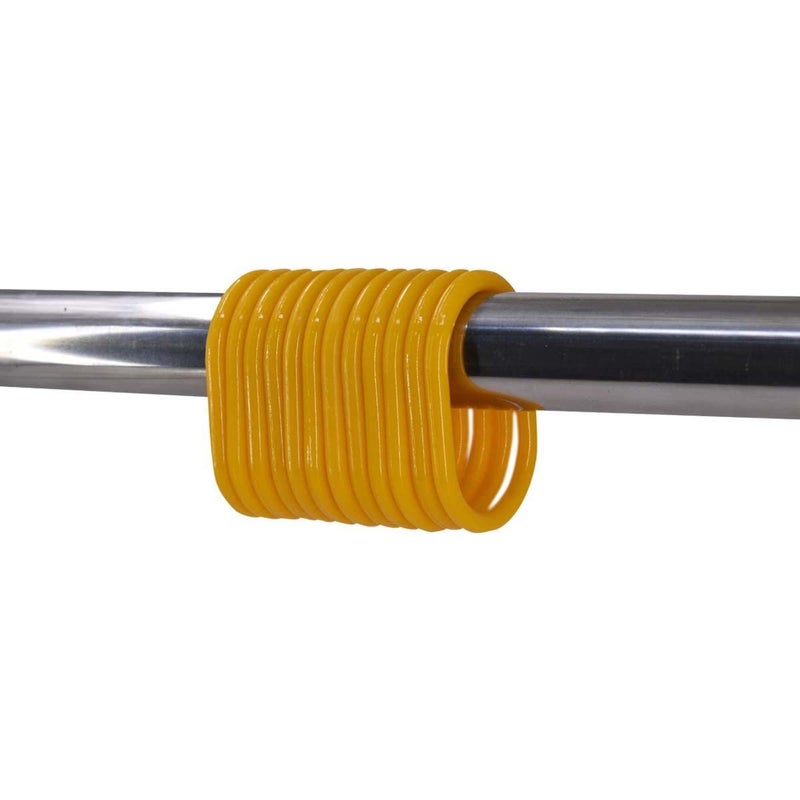 KidsCity.in Shower Curtain Rings, Plastic Rust-Proof, Unbreakable, Slides Easily on Bath Drape Rod, Curtain Liner, 36 C Shape Hooks - (JS160913) Yellow  - Image 3