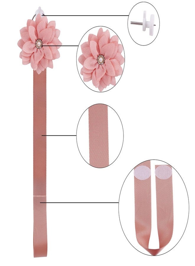 BFNAAgirl 6PCS حامل ربطات الشعر، منظم ربطات شعر الأطفال، منظم إكسسوارات شعر مزخرفة، حامل ربطات شعر لتخزين مشابك الشعر للبنات، ديكورات جدارية لغرفة الأطفال (tyh-6PCS-fen) - Image 3