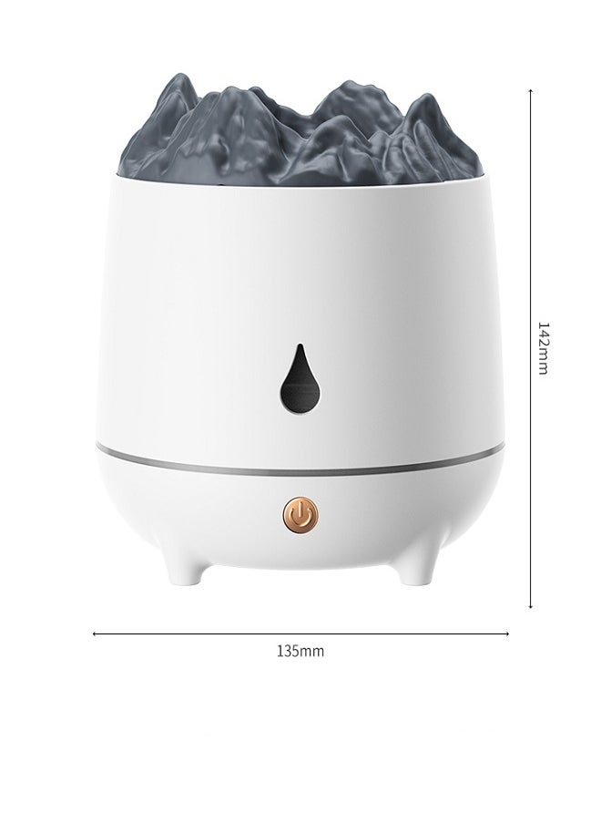 Volcano Aromatherapy Air Humidifier 2-in-1, Imitates Volcano, Fine Mist, Mini and Portable, Saves Space, 600ml, Two Colors Of Atmosphere Lighting