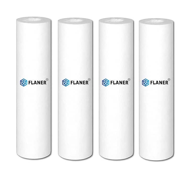 FLANER 10 Inch Spun Filter Cartridge for All Types of RO Water purifiers Ro pp Spun Filter 100 Gram Pack of 4 - Image 1