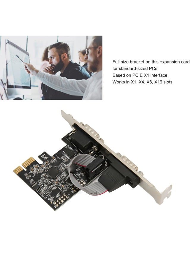 Pomya 2 Port PCI Express RS232 DB9 Serial Port Card for Windows XP, Vista,7, 8.x, 10, 11 32/64bit for Linux, PCIe Serial Expansion Card PCIe Serial Host Controller Card - Image 3