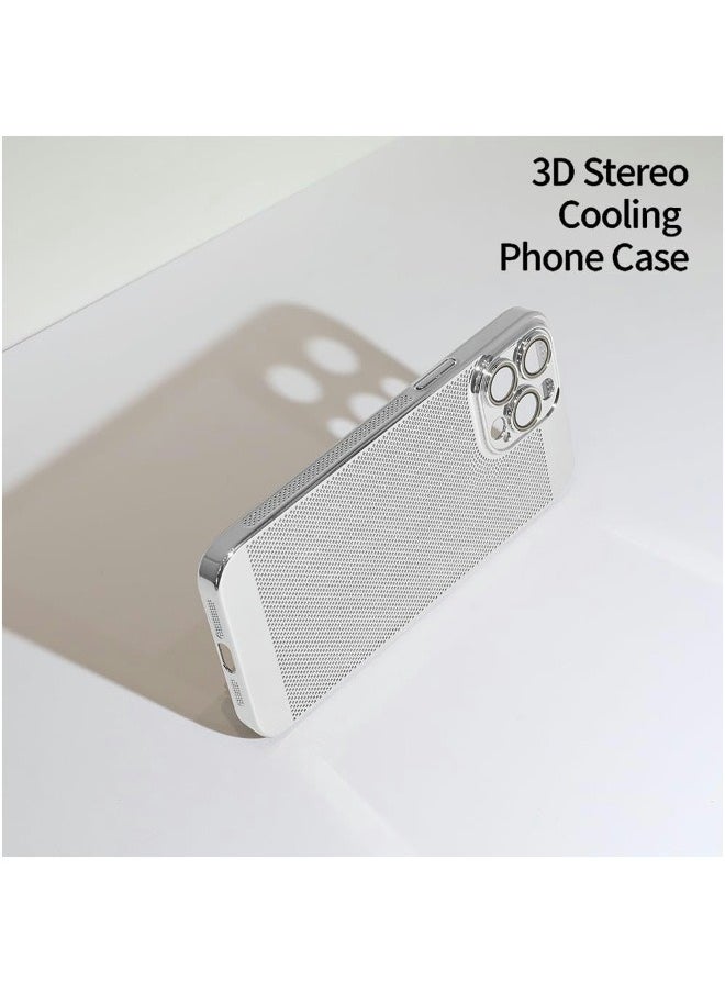ShebSheb Electroplating Heat Dissipation Phone Case for iPhone 15 Pro, New Heat Dissipation Plating Fine Hole Protector for iPhone Case, Crystal Lens Film Coating Phone Case  - Image 3