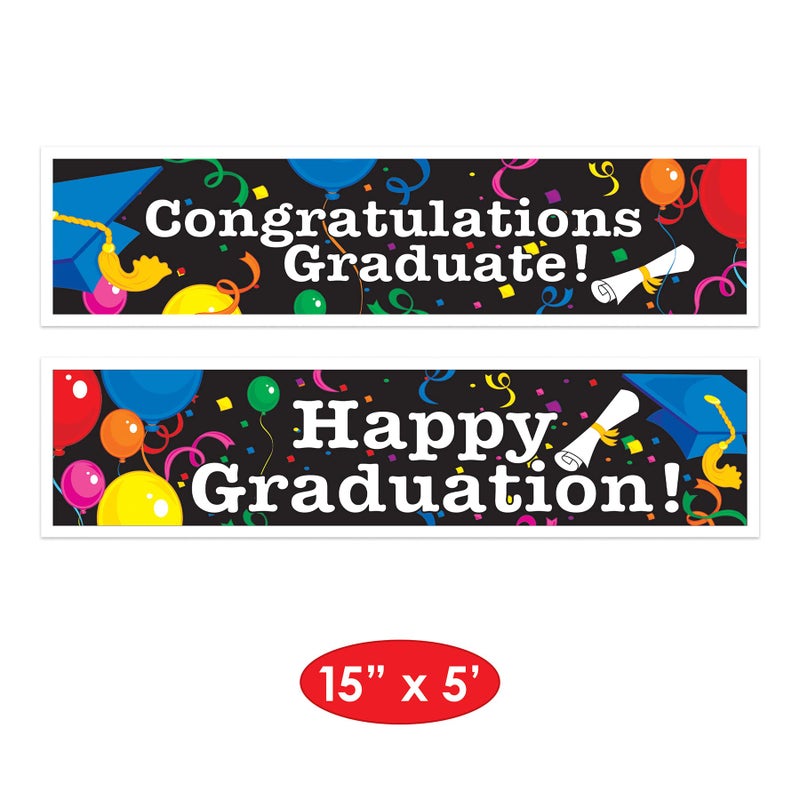 Beistle Graduation Banners with Assorted Designs - Image 2